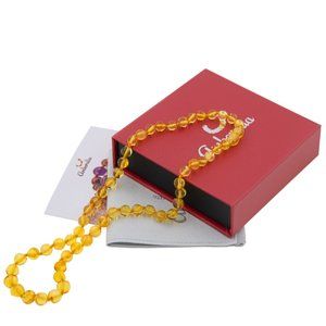 ADULT Baltic Amber Necklace  19.7" (50cm) - Polish Lemon -